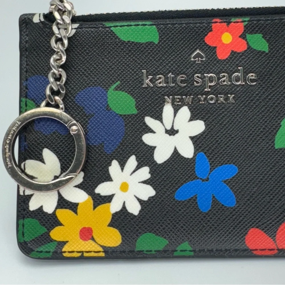 Kate Spade New York Staci Sailing Floral Cameron Medium L-Zip Cardholder - Picture 2 of 11
